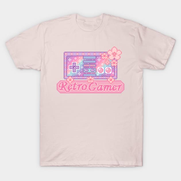 Galaxy Controller Pixel Art T-Shirt by AlleenasPixels